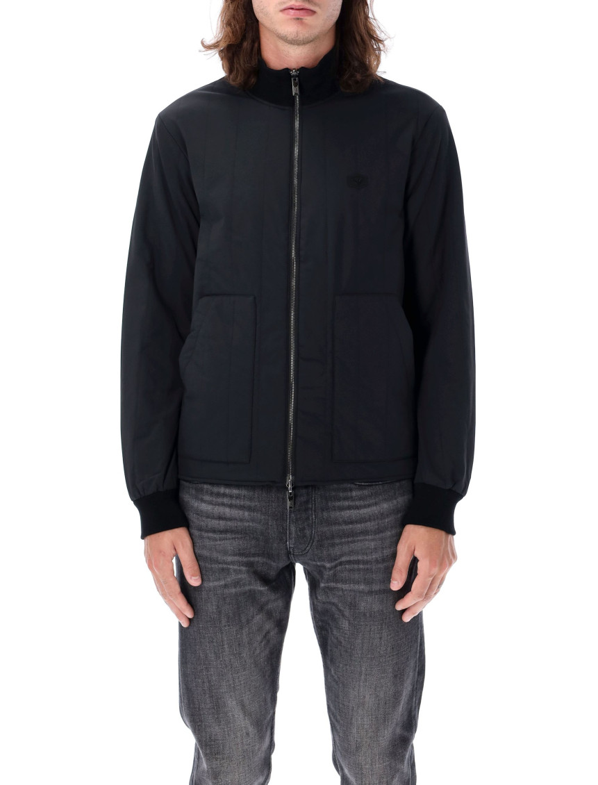 Emporio Armani Black Reversible Bomber Jacket