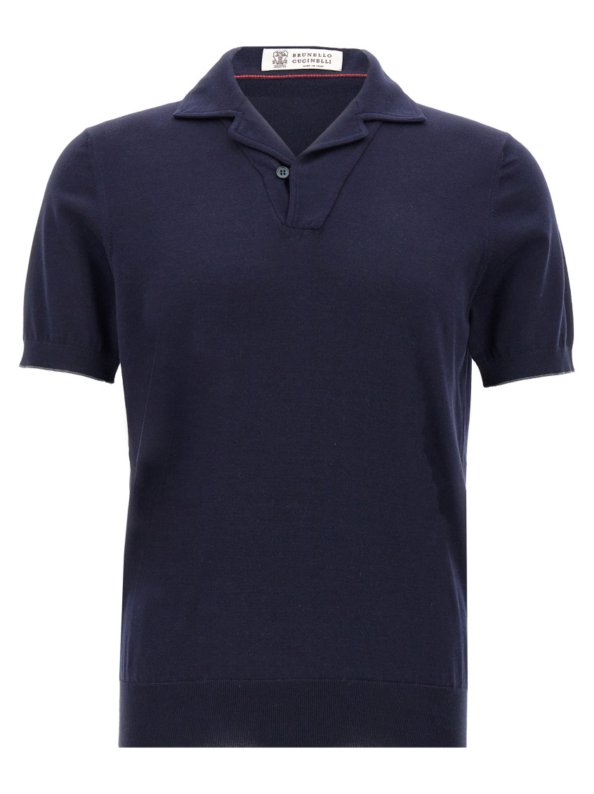 Brunello Cucinelli Collared Polo Shirt With Ribbed Cuffs