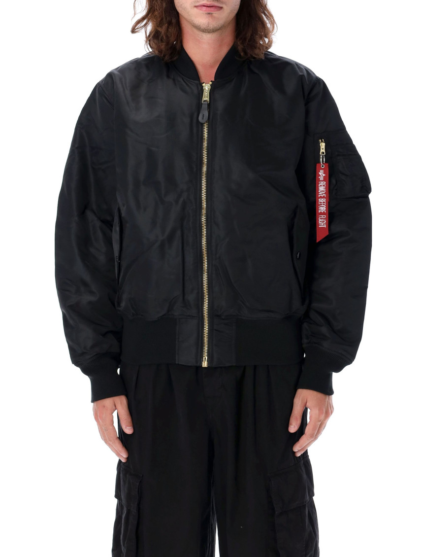 ALPHA INDUSTRIES BLACK BOMBER JACKET