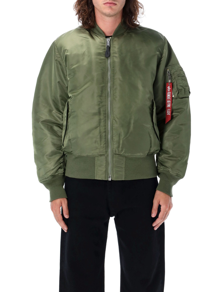 Shop Alpha Industries Olive Bomber Jacket