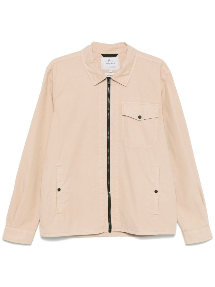 Woolrich Natural Gabardine-weave Overshirt