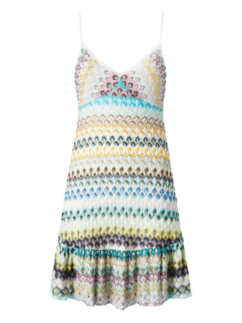 Missoni Multicolor Sleeveless Mini Dress