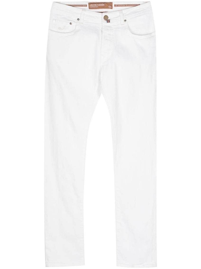 Jacob Cohen White Straight Leg Jeans