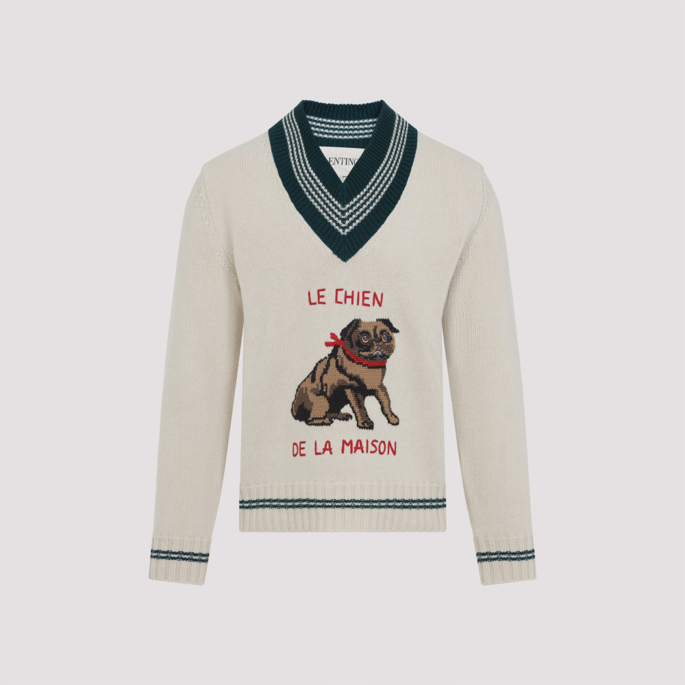 Valentino Le Chien De La Maison Wool Sweater