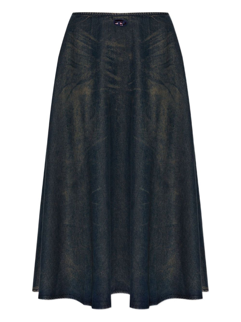 Diesel Skirts Blue And Green In Black