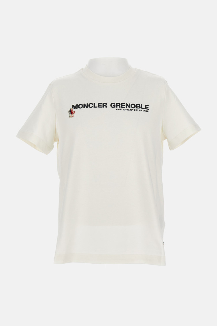 Moncler White Short Sleeves T-shirt In White