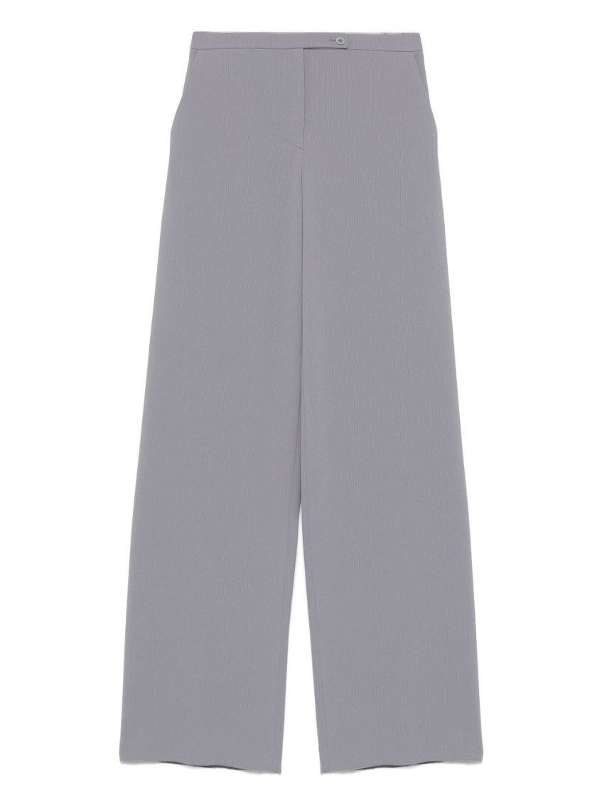 Emporio Armani Flare Leg Trousers In Blue
