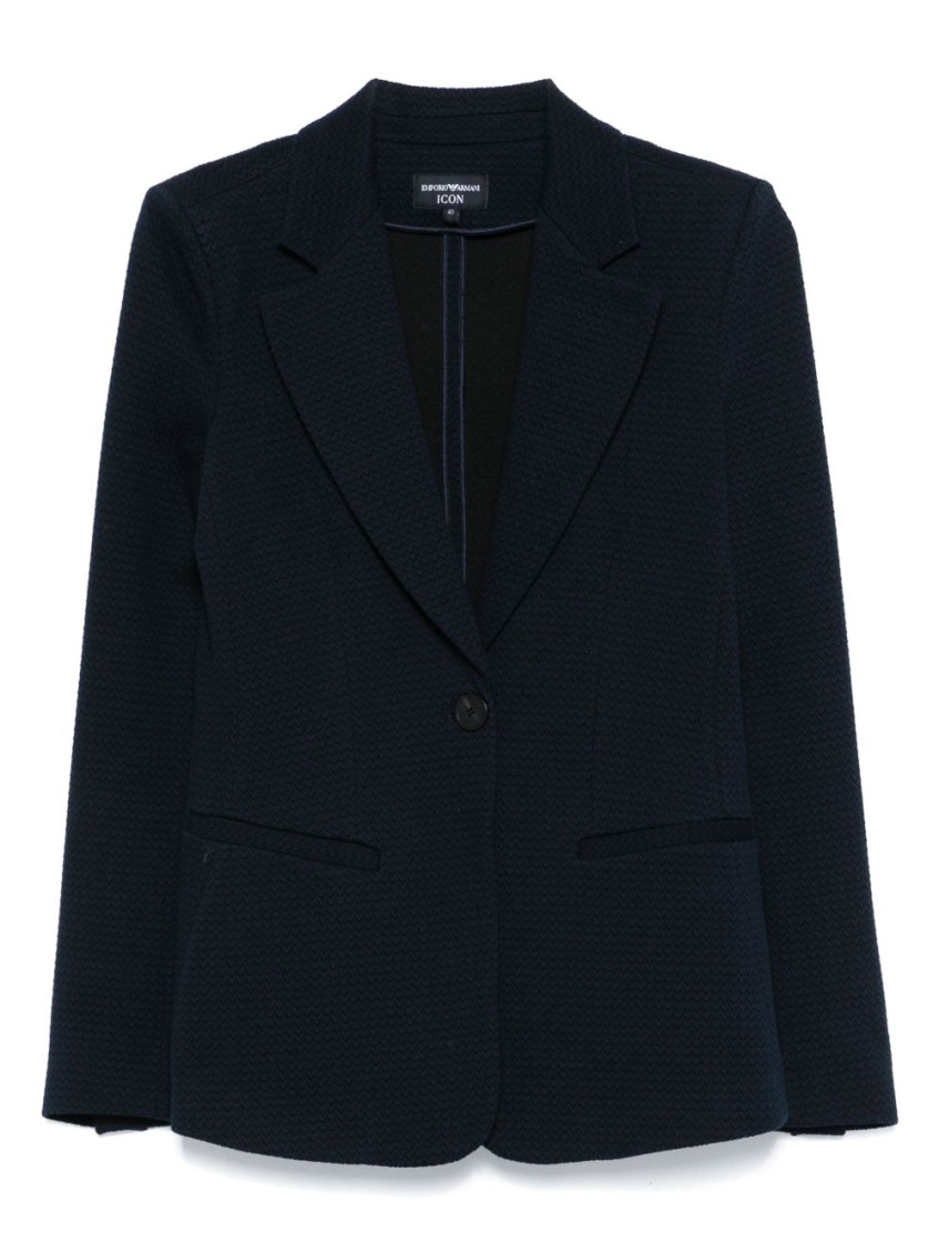 Emporio Armani Single-breasted Blazer Featuring Shoulder Pads