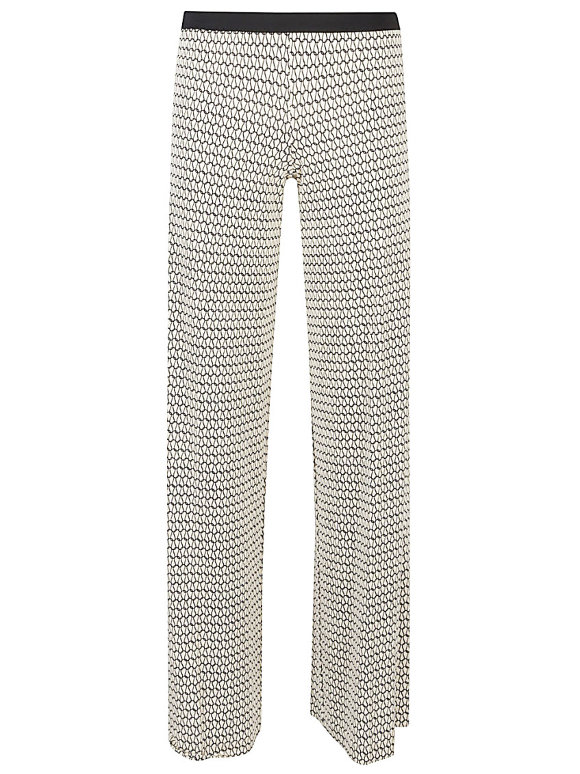 Siyu Blackwhite Printed Trousers In Gray