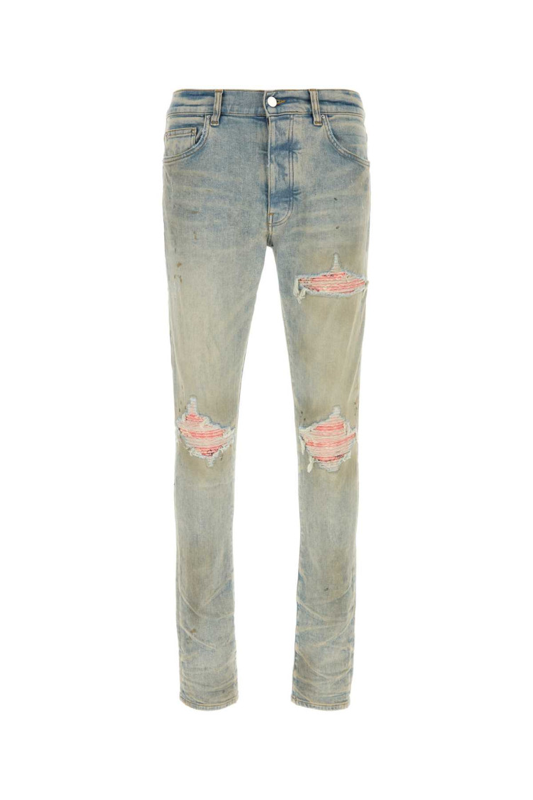 Amiri Mx1 Skinny-fit Panelled Distressed Jeans