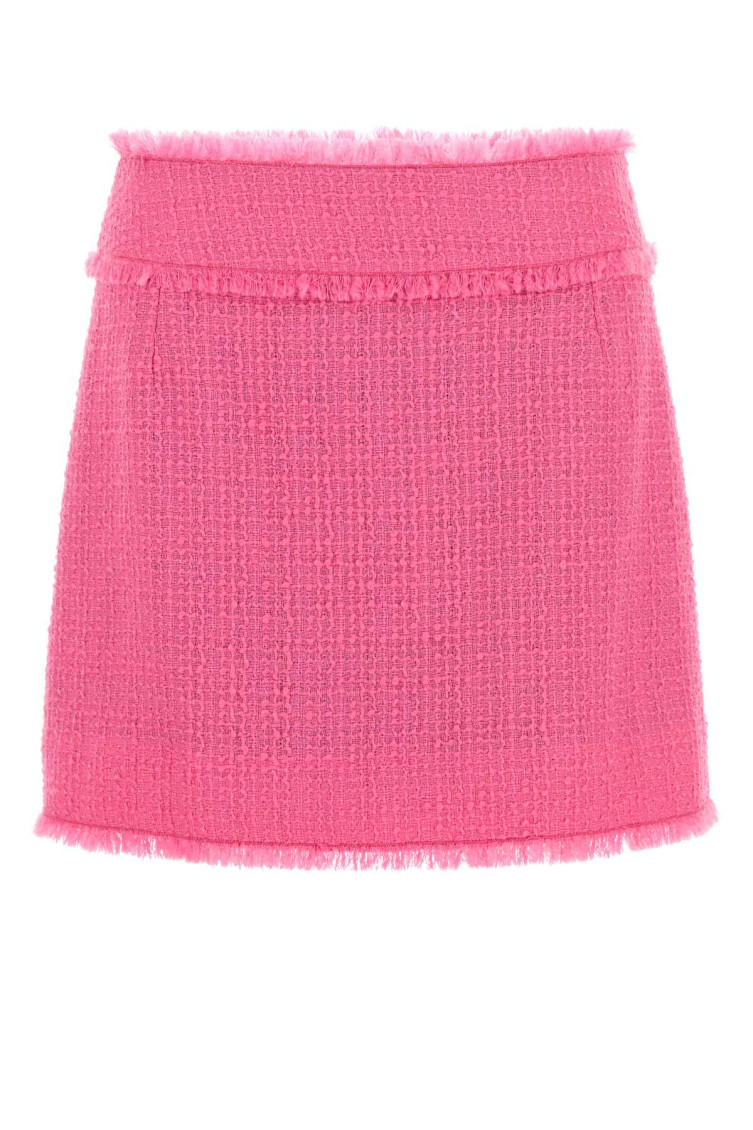 Dolce & Gabbana Women Fuchsia Tweed Mini Skirt