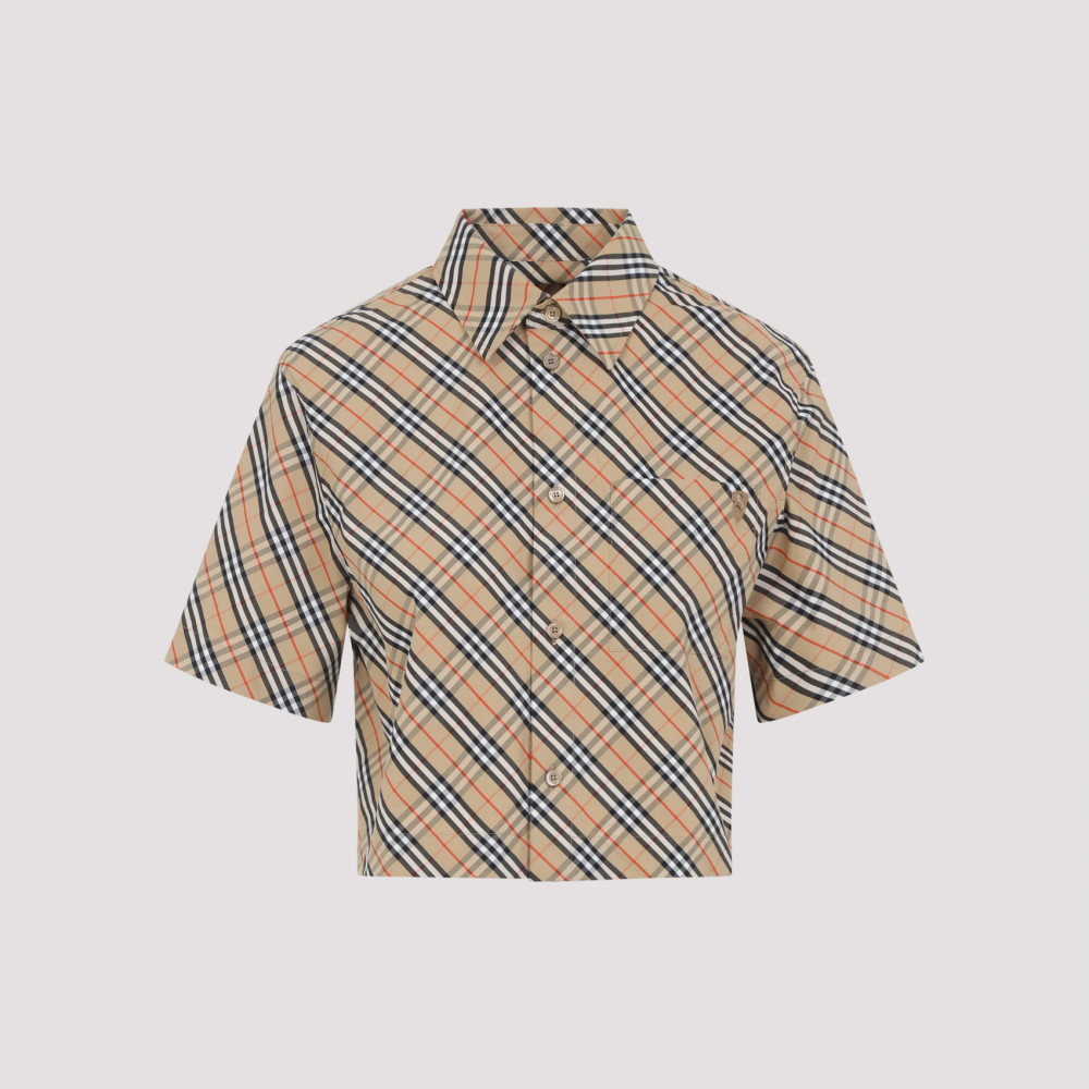 Burberry Beige Point Collar Shirt