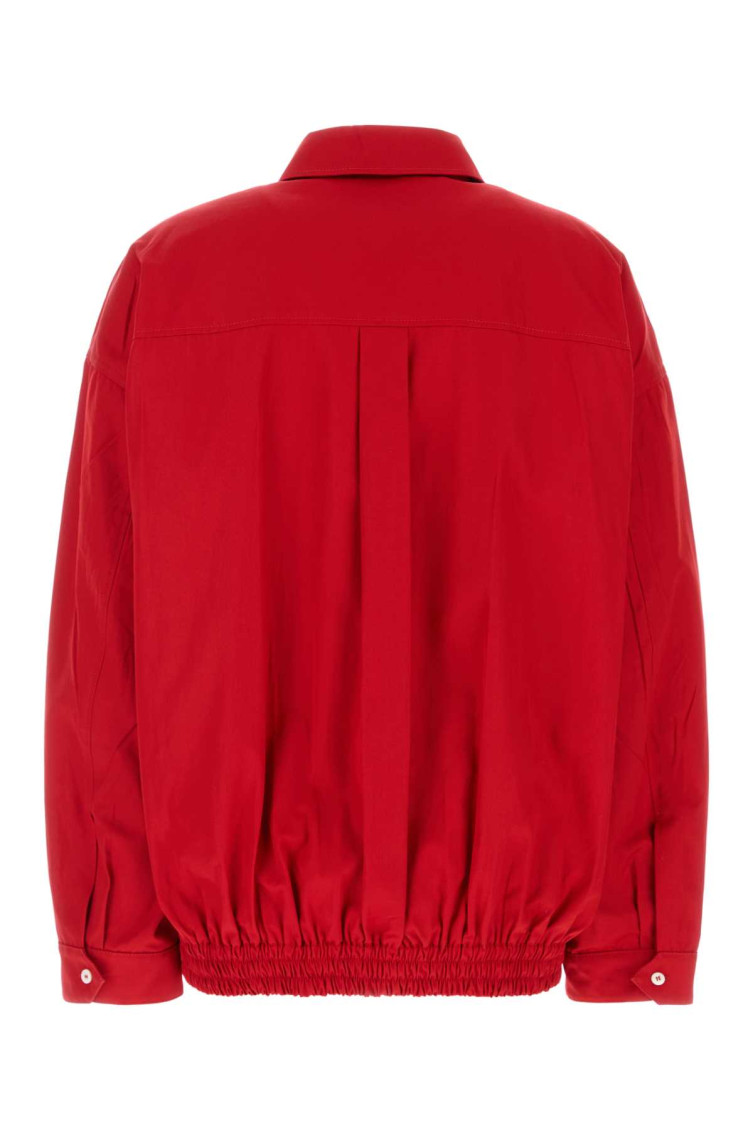 Miu Miu Red poplin jacket for Women Online USA at Darveys.com