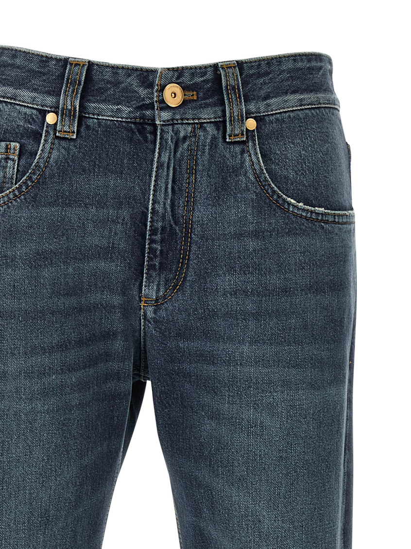 デニム・ジーパン BRUNELLO CUCINELLI The Column Full Length Jeans Brunello Cucinelli Blue The Column Jeans for Women Online