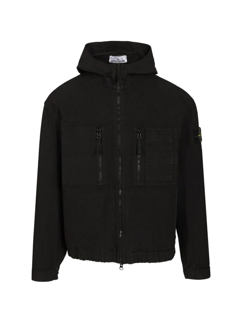 stone  zipup jacket／L size Stone Island Black Solid Zip Up Hoodie for Men Online USA at
