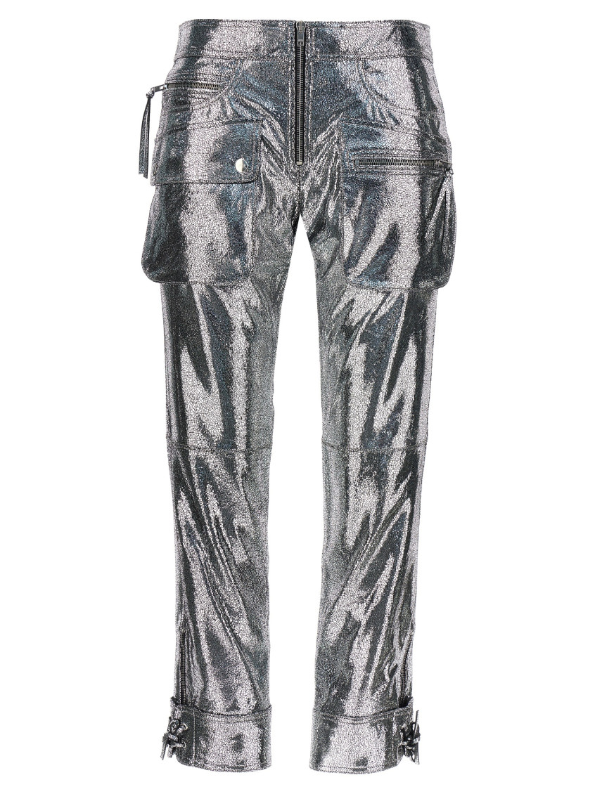 Isabel Marant Silver Slim Cargos Pant