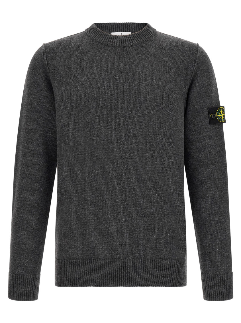 Stone Island Grey Crew Neck Sweater for Men Online USA at Darveys.com