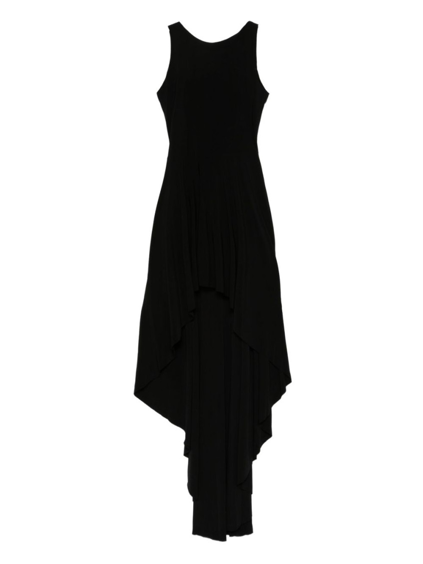 Norma Kamali Asymmetric Mini Dress In Black