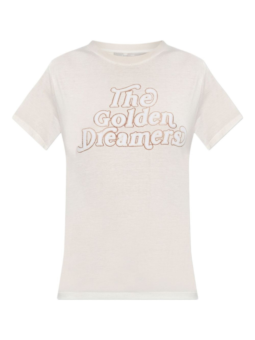 Golden Goose T-shirt The Golden Dreamers Bianca In Neutral