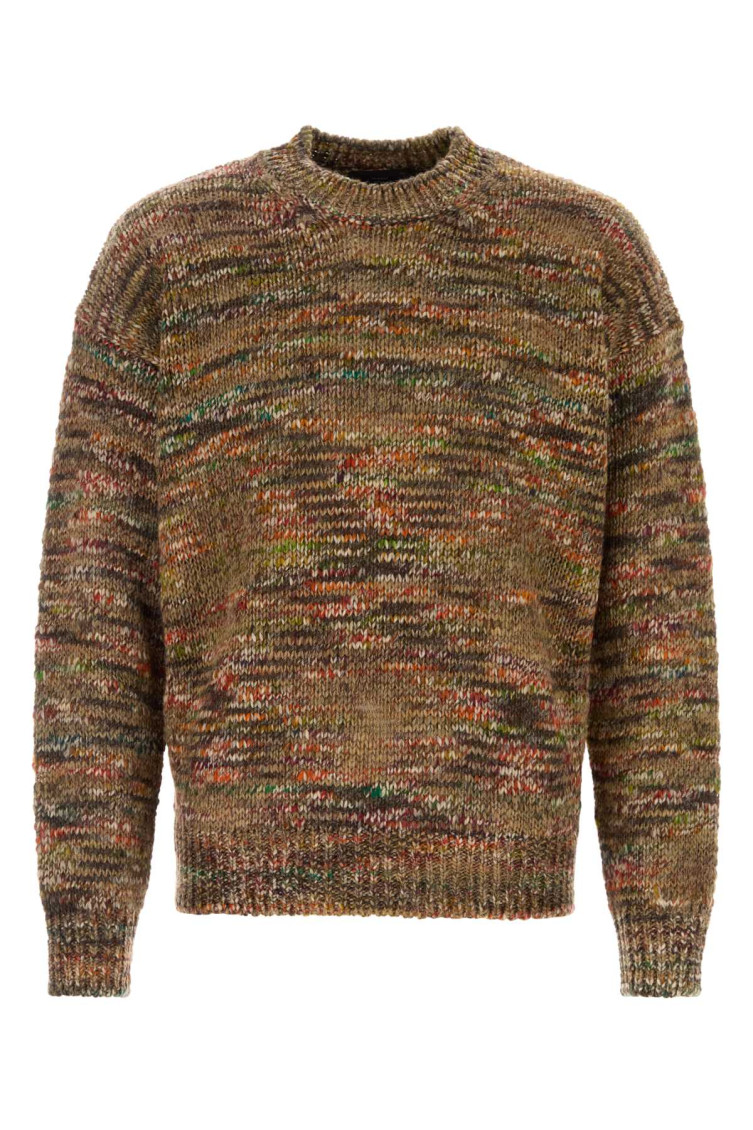 Alanui Multicolor Acetate Blend Grunge Beat Sweater In Multi