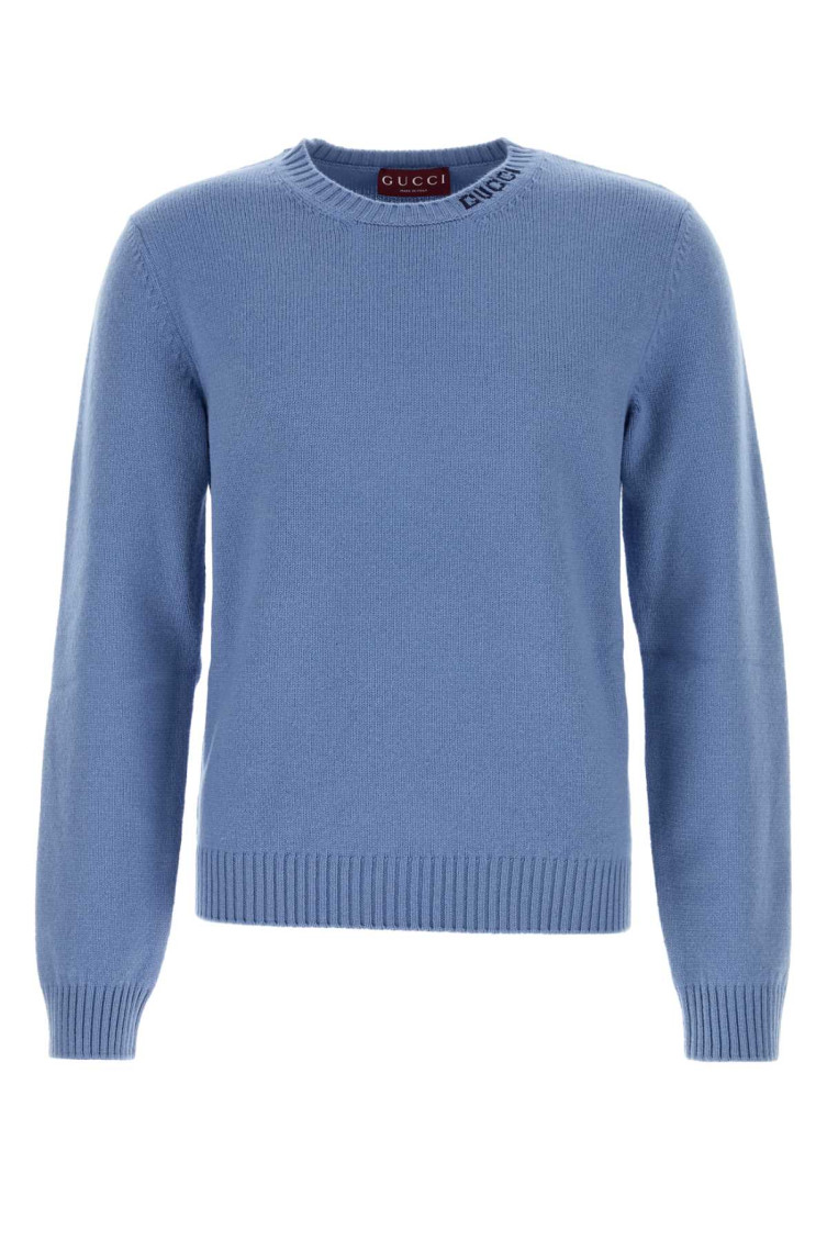 Gucci Felted Wool Knit Sweater With Intarsia In Animal Print