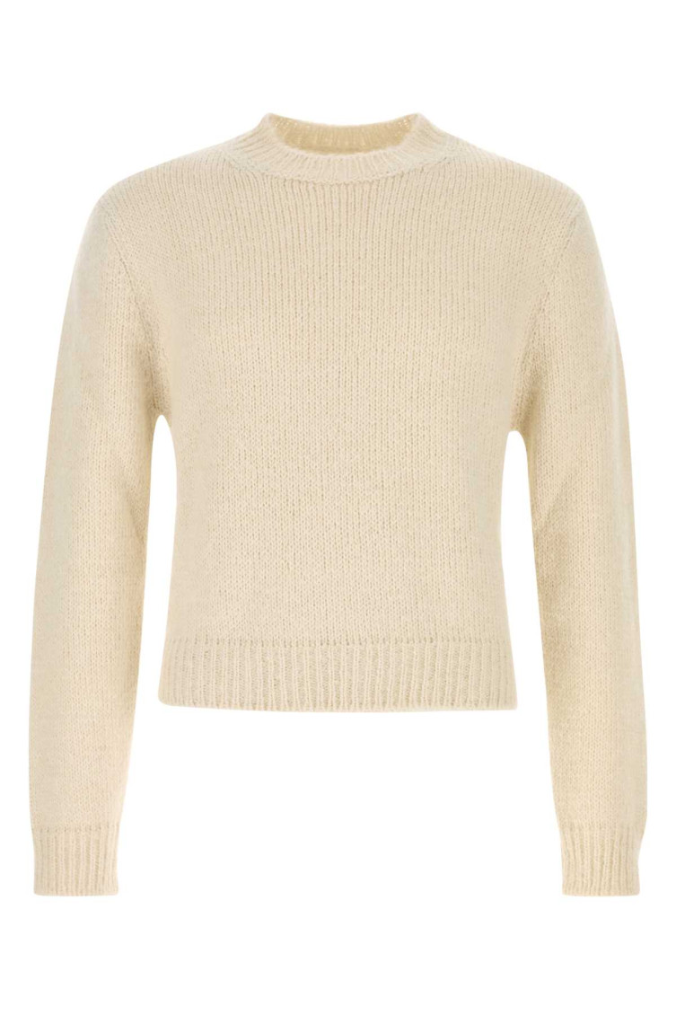 Jil Sander Ivory Alpaca Blend Sweater In Neutral