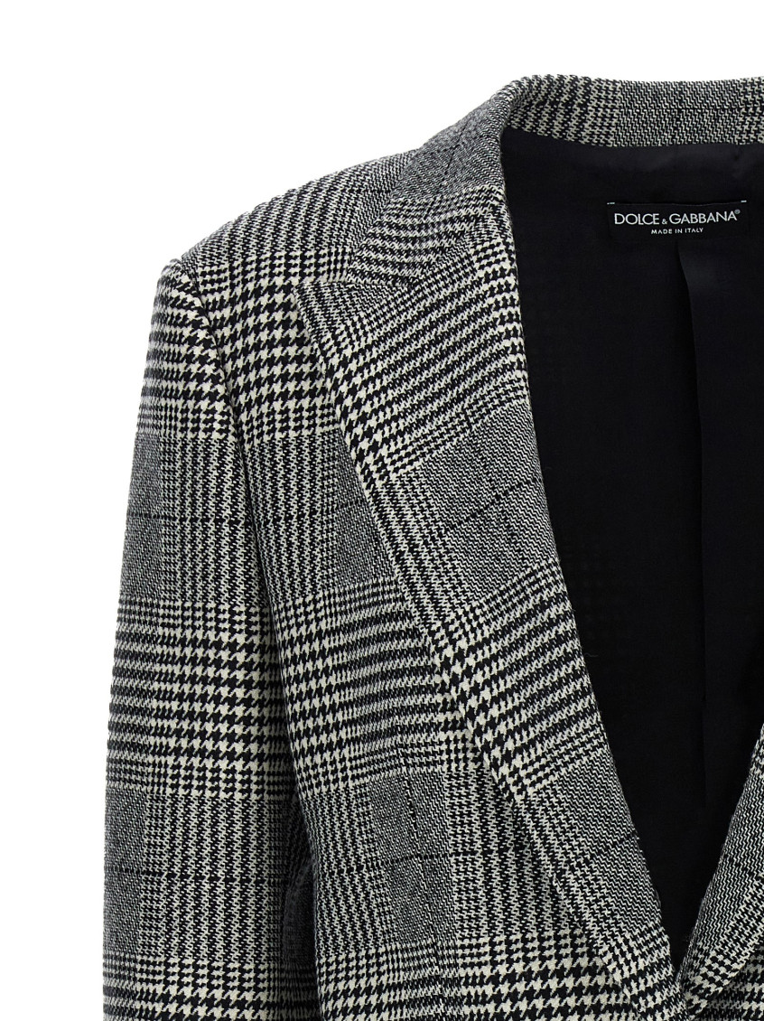 ジャケット DOLCE & GABBANA 'Pied de Poule' blazer White/Black Dolce & Gabbana Pied De Poule' Blazer In White/Black - 16