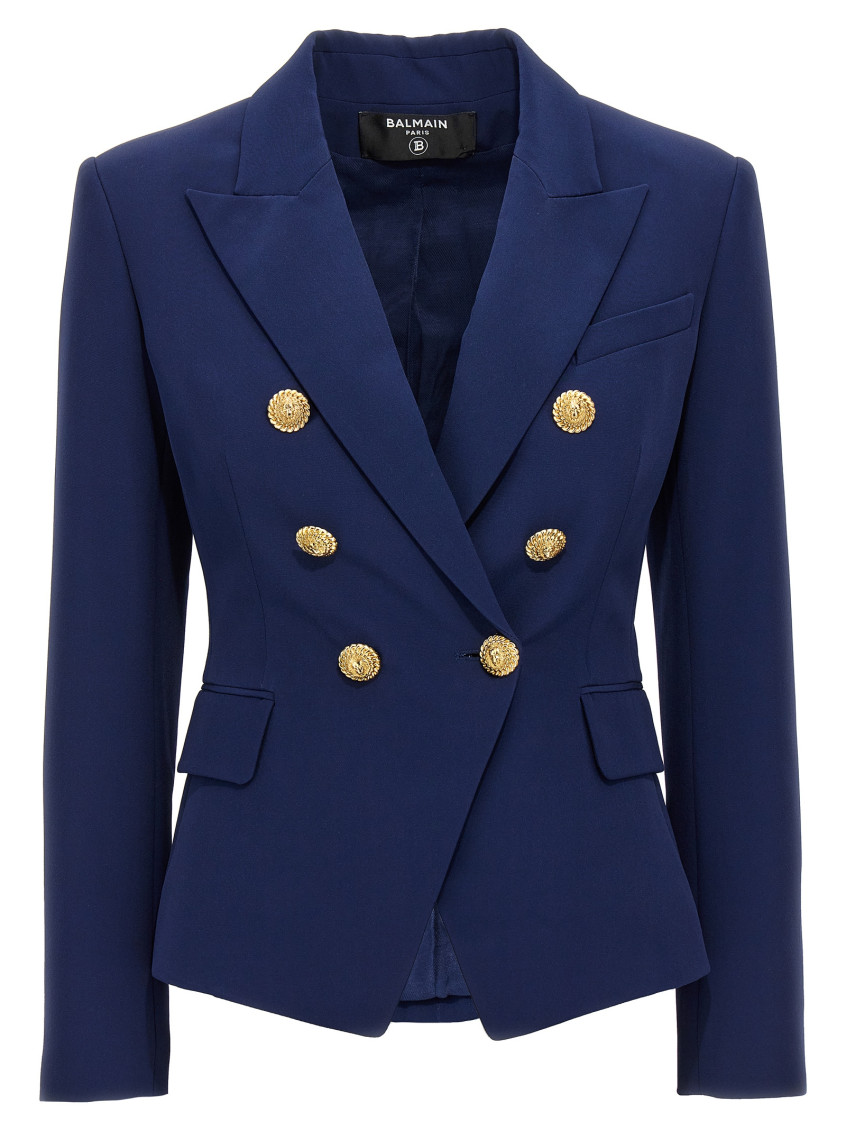 Balmain Chiocciola Blazer And Suits In Blue