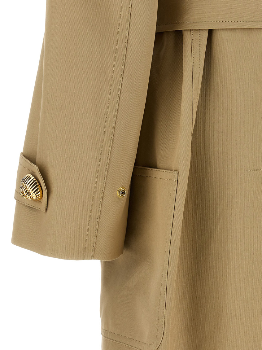 コート BALMAIN 'Chiocciola' button trench coat Beige Balmain Balmain 'Chiocciola' Button Trench Coat - Coats