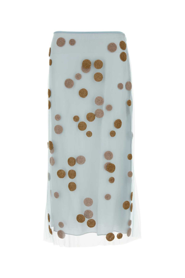 FENDI PASTEL LIGHT BLUE TULLE SKIRT