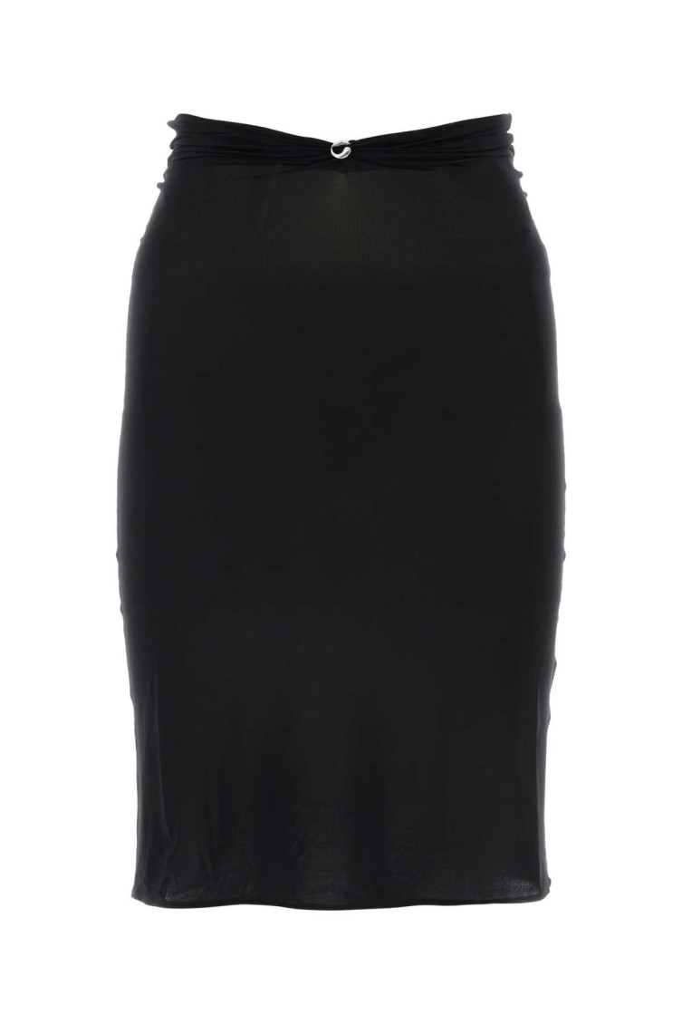 Coperni Women Black Stretch Nylon Triangle Skirt In Black