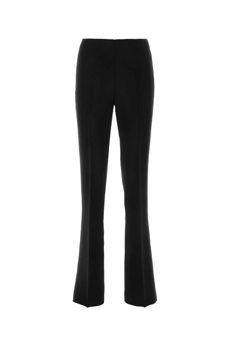 Ferragamo Black Viscose Blend Pant In Black