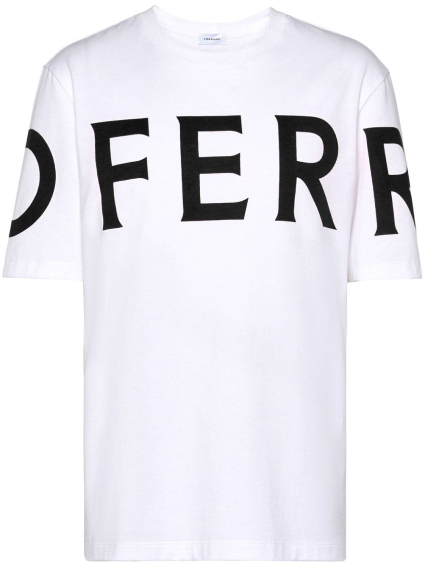 Ferragamo White Oversize Cotton T-shirt In White