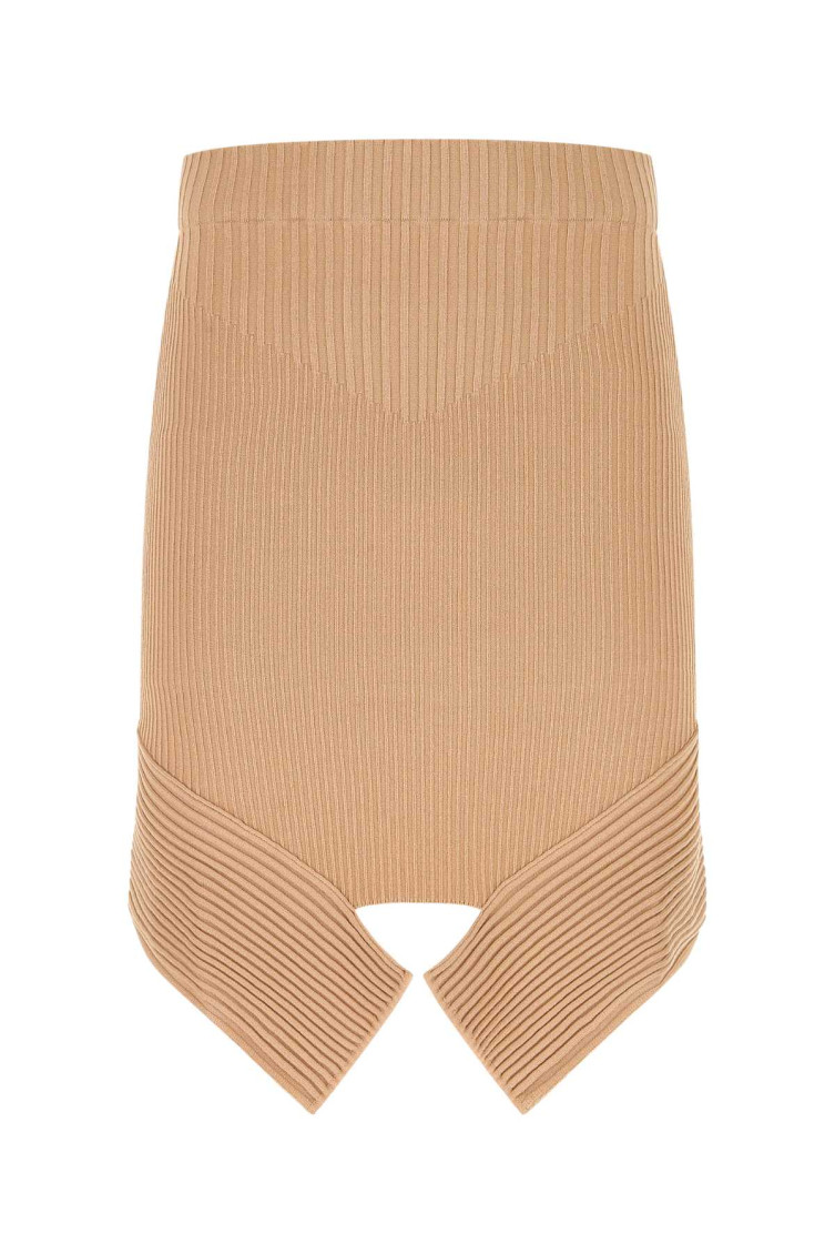 Andreädamo Skin Pink Stretch Viscose Blend Skirt In Pink