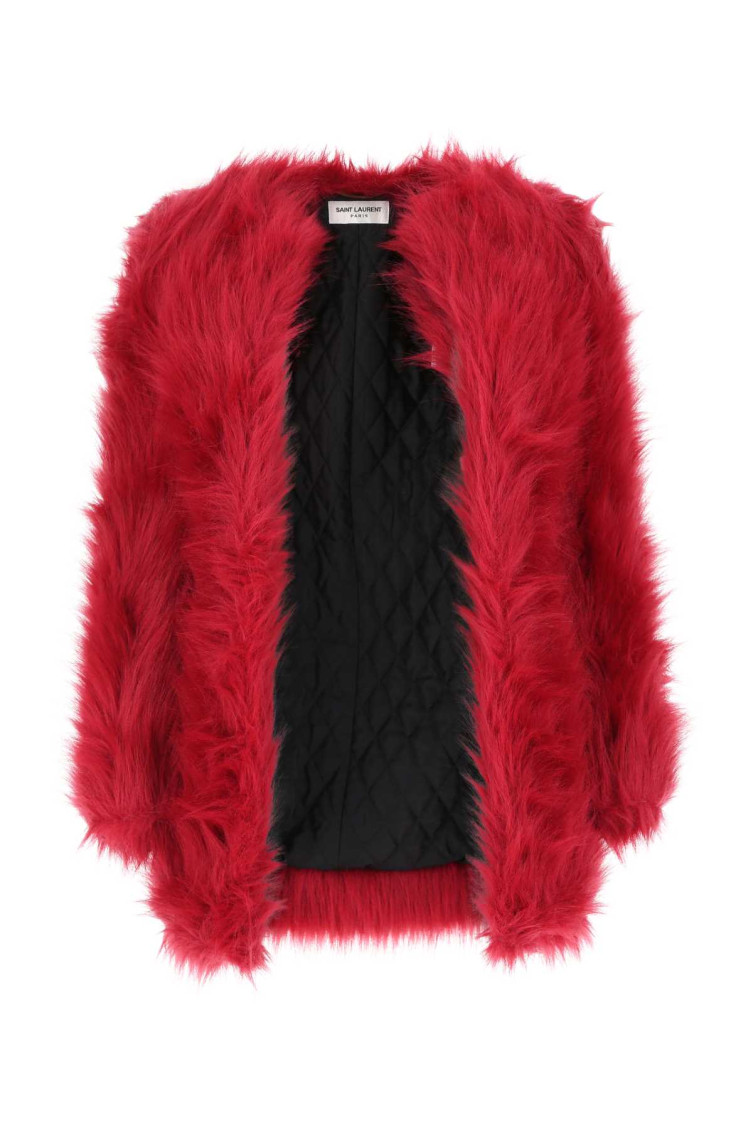 Saint Laurent Furs In Red
