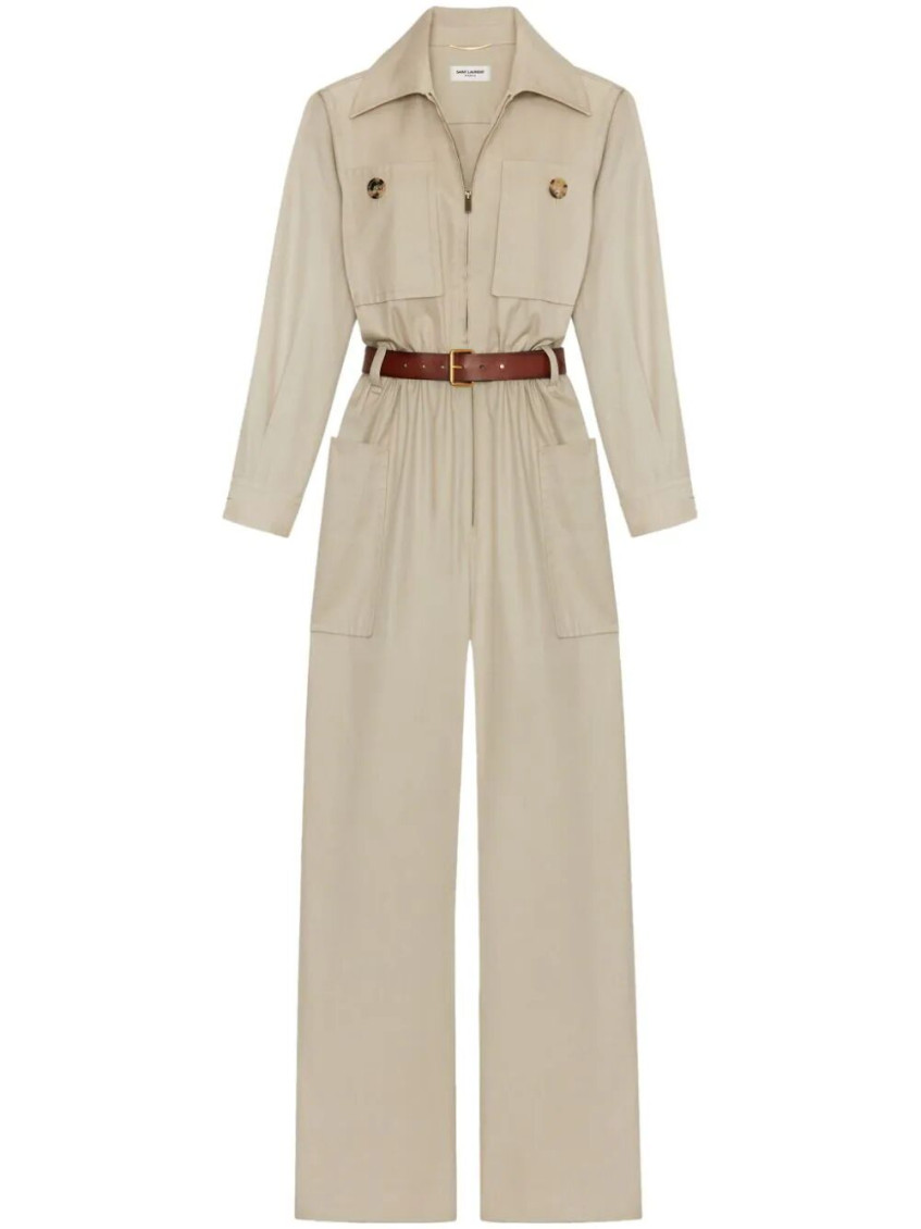 Saint Laurent Jumpsuits In Beige