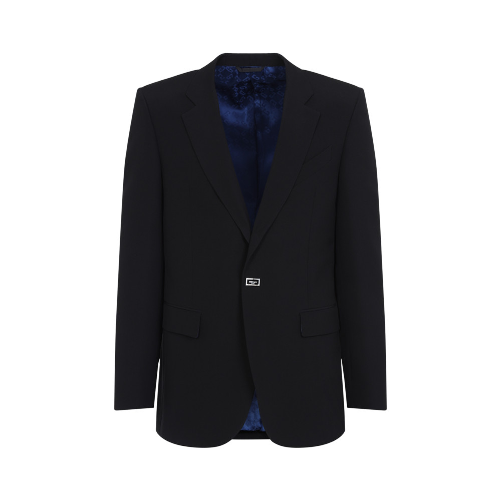 Givenchy Veste Slim En Laine Avec Clip 2g In Black