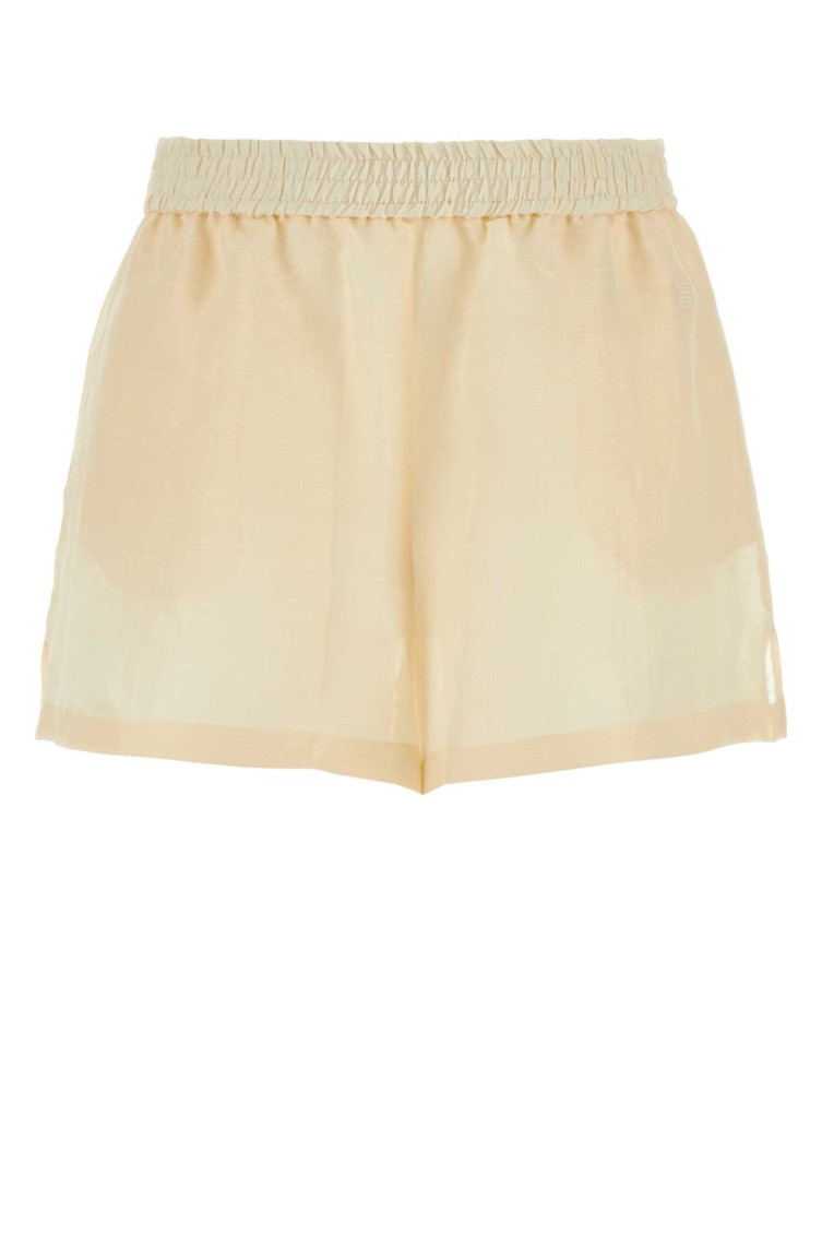 Givenchy Cream Silk Blend Shorts In Beige