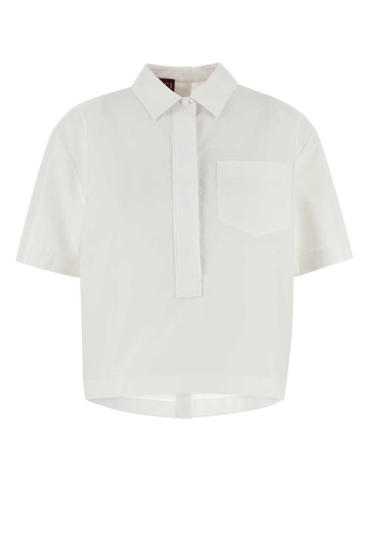 Shop Gucci White Poplin Shirt
