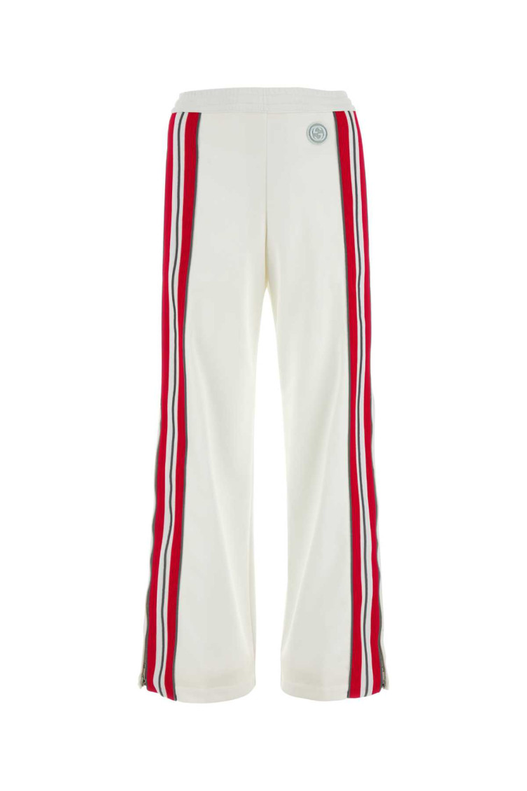 Gucci White Polyester Blend Pant In White