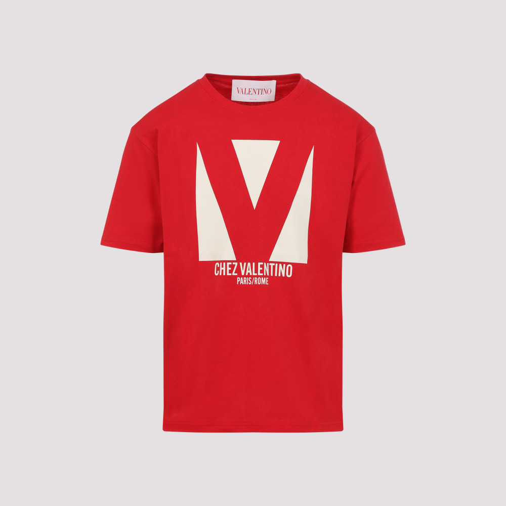 Shop Valentino Red Crewneck T-shirt