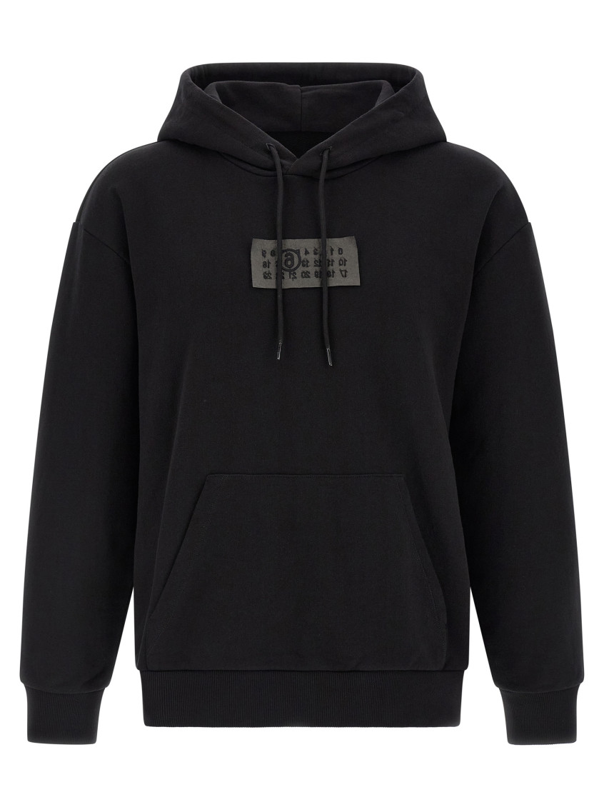 MM6 Maison Margiela Black Cotton Hoodie for Men Online USA at