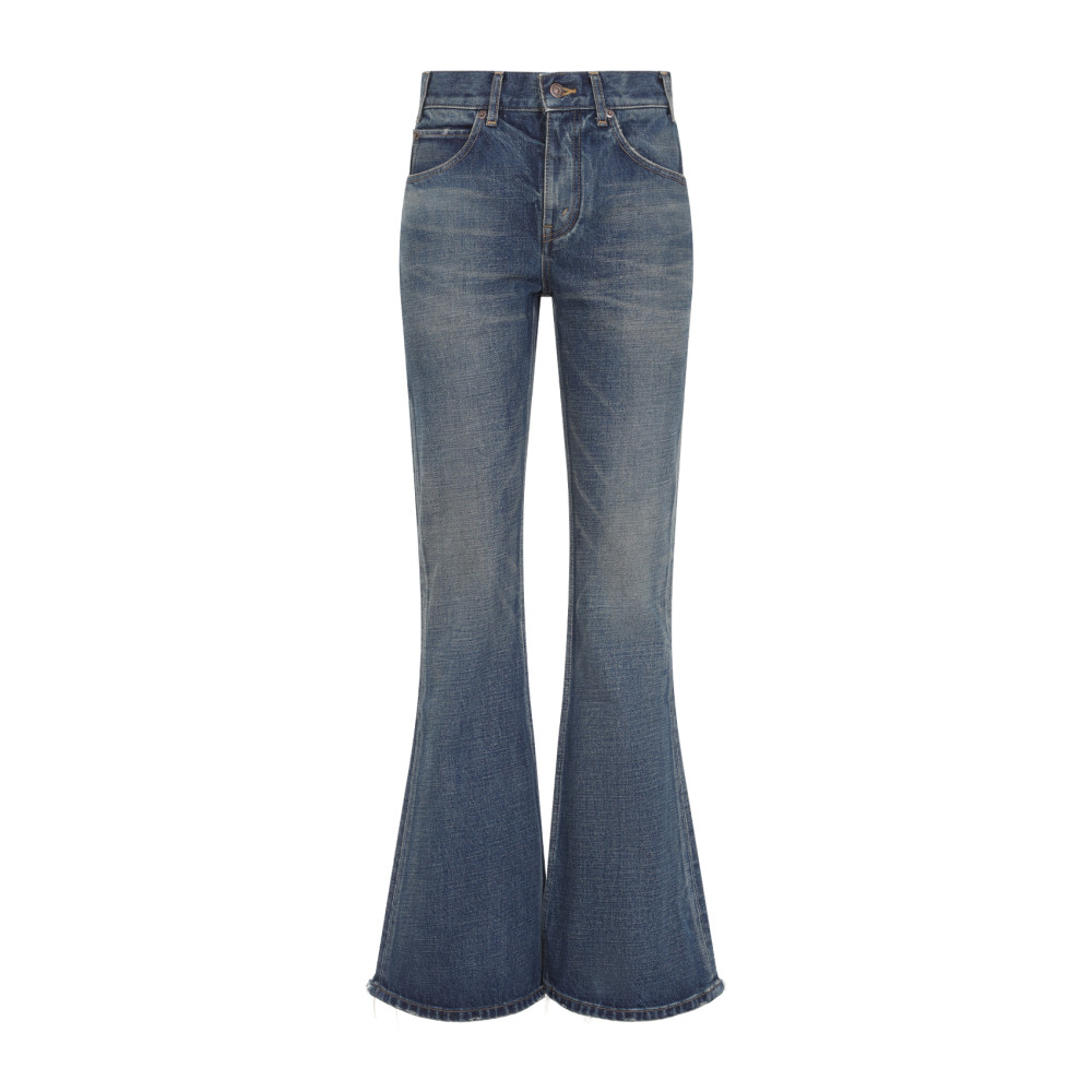 Celine Woman Jeans Blue Size 30 Cotton In Blue