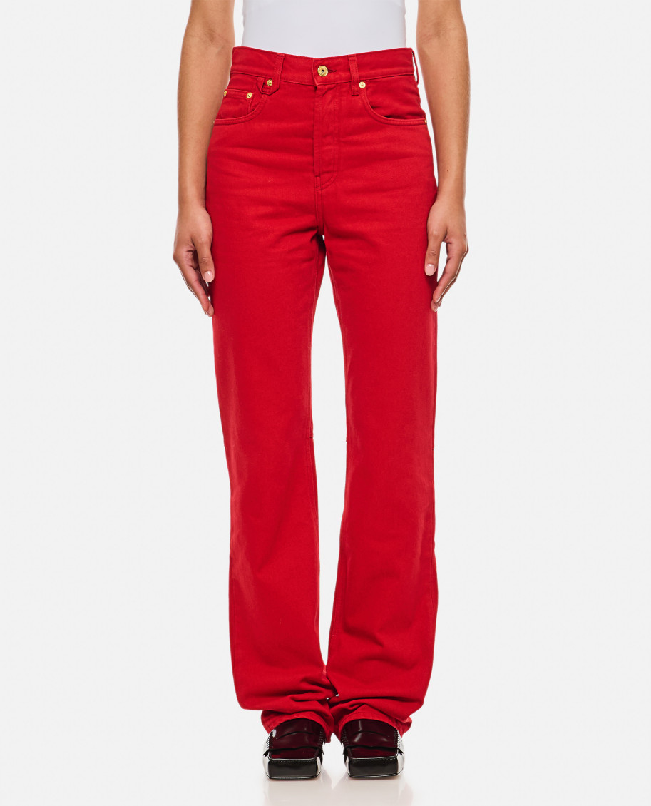 Jacquemus Red High-waist Jeans In Red