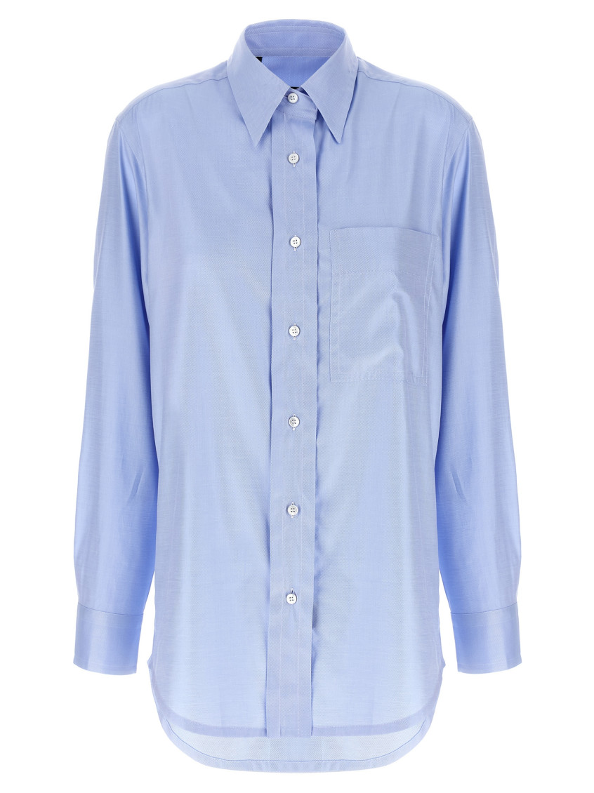 Brioni Light Blue Sea Island Cotton Shirt