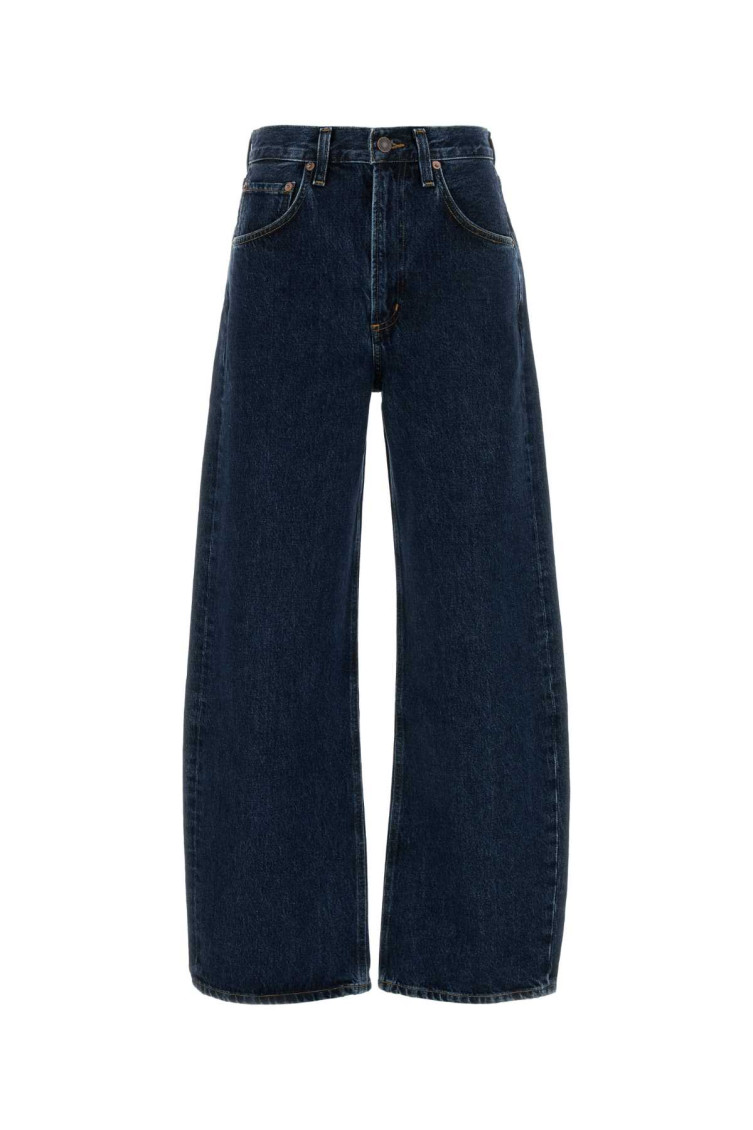 Agolde Dark Blue Denim Wide-leg Jeans