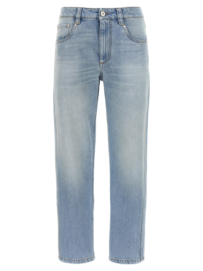 Brunello Cucinelli Straight Leg Jeans Light Blue In Blue