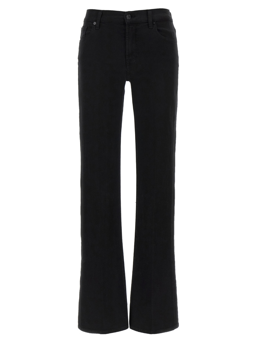 7 For All Mankind Flared Jeans With Pockets And Loops In Black