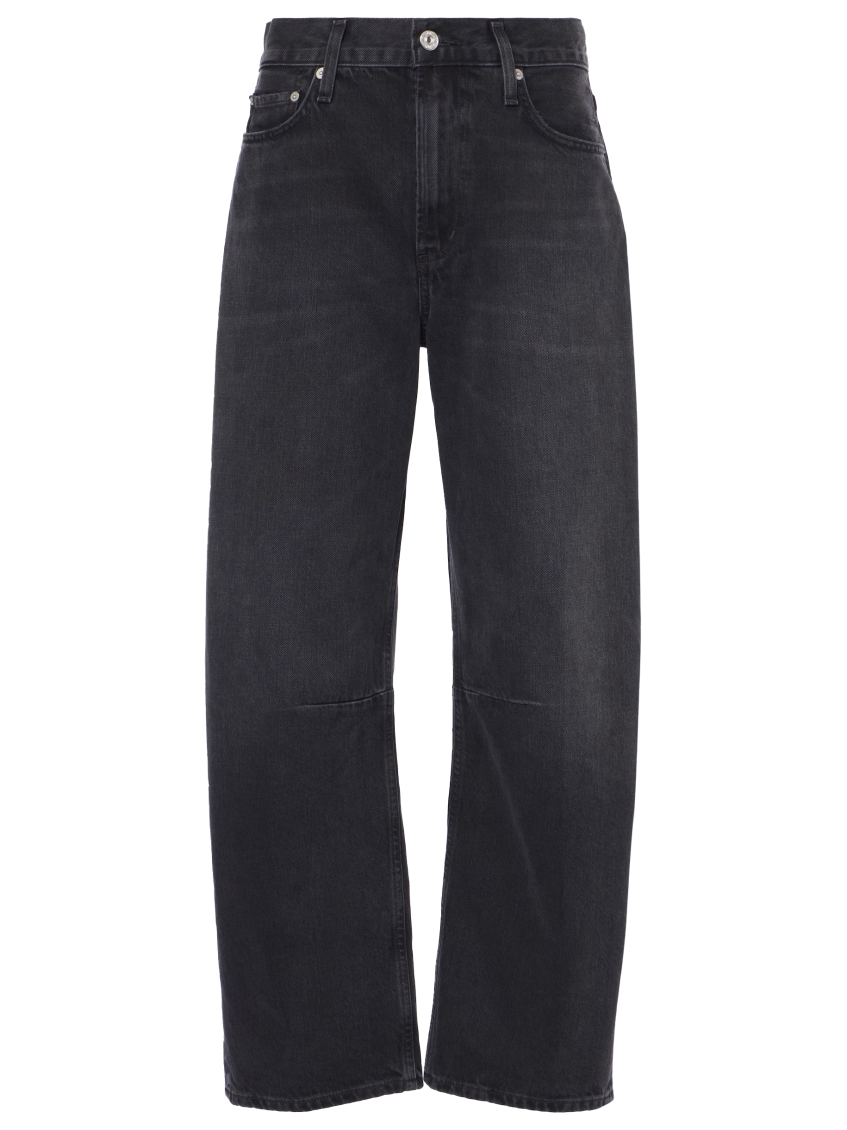 Citizen Of Humanity High-rise Wide-leg Jeans Belt Loops In Black