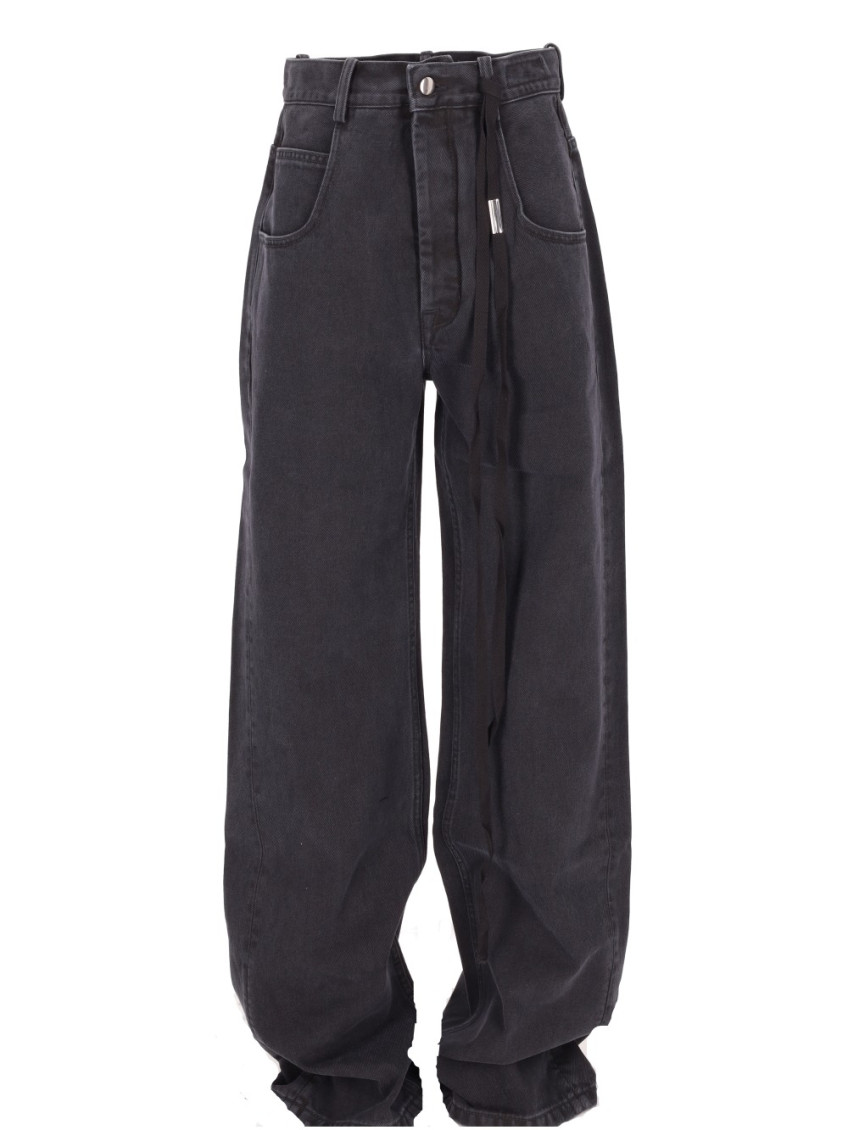 Ann Demeulemeester Claire 5-pockets Comfort Trousers Faded Denim In Black